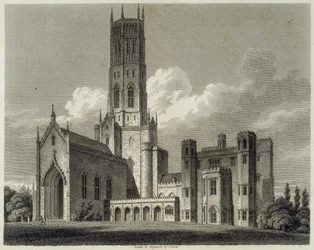 Vista Sureste de la Abadía de Fonthill, 1812